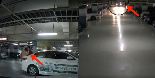 택시기사가 쓰러질 당시 CCTV 영상[독자 입수 제공]