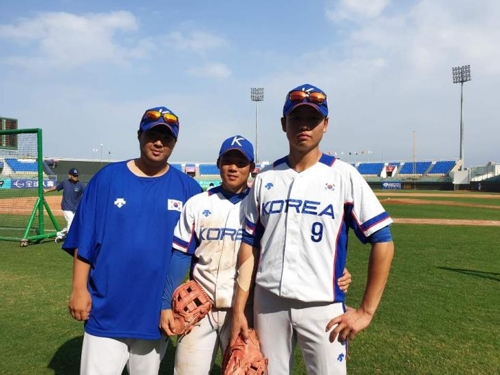 야구대표팀 박동현, 박재경, 최태성(왼쪽부터). 대한야구소프트볼협회 제공